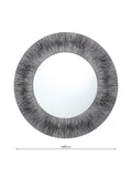 Där Neome round wall mirror 80cm grey silver, imported from the UK