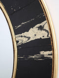 Där Sidone round wall mirror black gold 80cm, imported from the UK
