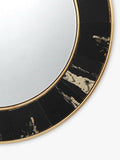 Där Sidone round wall mirror black gold 80cm, imported from the UK