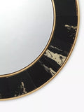 Där Sidone round wall mirror black gold 80cm, imported from the UK