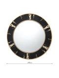Där Sidone round wall mirror black gold 80cm, imported from the UK