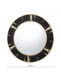 Där Sidone round wall mirror black gold 80cm, imported from the UK