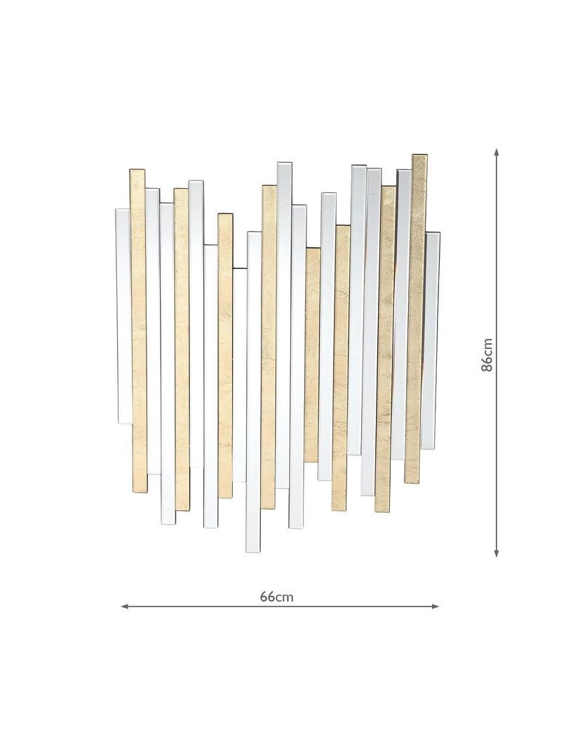 Där Pimento bevelled glass wall mirror gold 86x66cm (British brand)