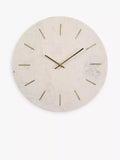 Libra Interiors marble wall clock white 43cm, UK version