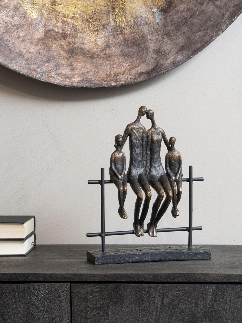 Libra Interiors sculpture antique bronze H31cm - British product
