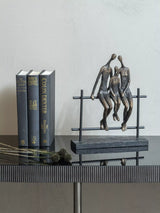 John Lewis Libra Interiors Duxford Bench Family of 3 Sculpture Antique Bronze H30cm- Buy online at McGrocer