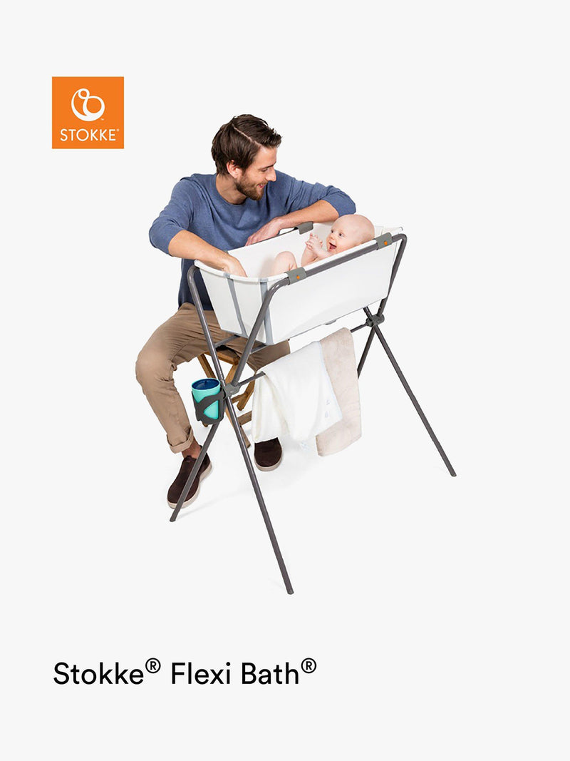 Stokke grey baby bath stand for Flexi Bath (British brand)