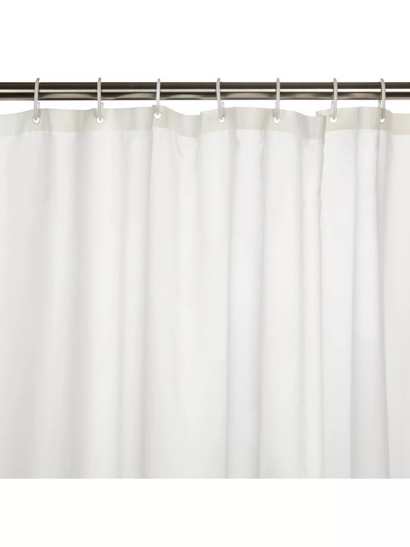 John Lewis white recycled polyester shower curtain 180x180cm - British product