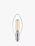 Philips LED candle bulb 4.3W E14 clear - British product