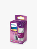 Philips LED bulb 4.3W B22 BC clear, imported from the UK