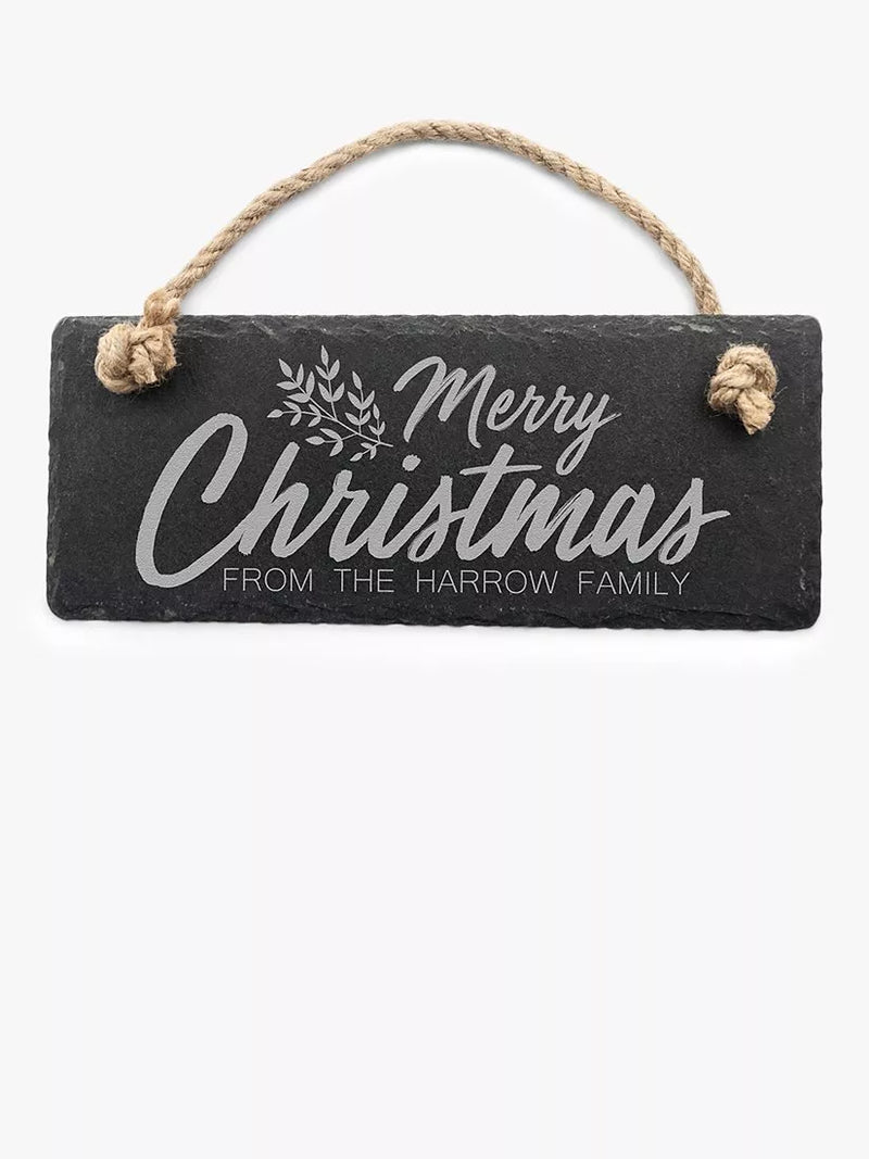 Treat Republic personalised Christmas slate sign (British brand)