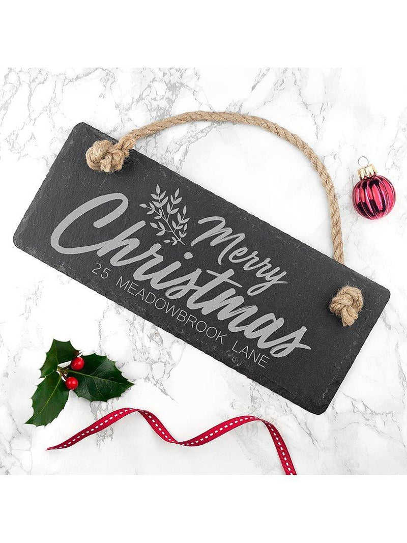 Treat Republic personalised Christmas slate sign (British brand)