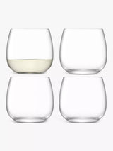 John Lewis LSA International Borough Stemless White Wine Glasses, Set of 4, 370ml, Clear- Buy online at McGrocer