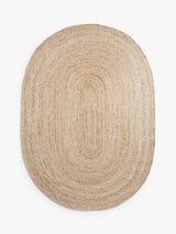 John Lewis John Lewis Skye Jute Rug Natural Oval 240 x 170 cm- Buy online at McGrocer