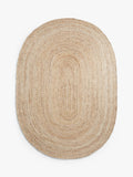 John Lewis Skye jute rug natural oval 240x170cm, imported from the UK