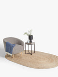 John Lewis Skye jute rug natural oval 240x170cm, imported from the UK