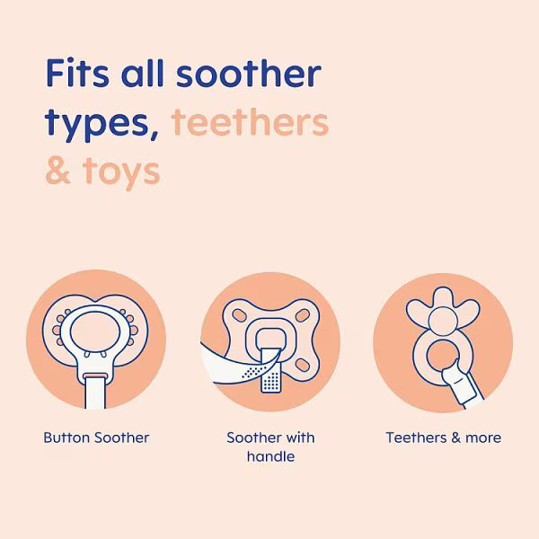 MAM soother clip double pack, imported from the UK