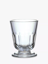 John Lewis Faceted Glass Tumbler with Stepped Stem, Set of 6, 260ml, Clear- Buy online at McGrocer