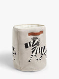 John Lewis zebra knitted storage basket natural (British brand)