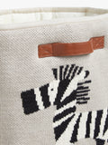 John Lewis zebra knitted storage basket natural (British brand)