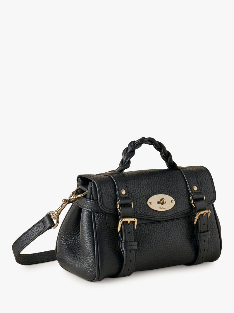 Mulberry Mini Alexa Heavy Grain Leather Cross Body Bag, imported from the UK