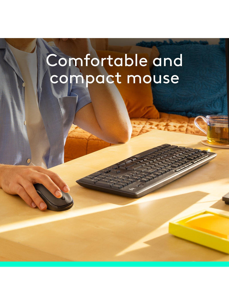 Logitech MK295 silent wireless keyboard and mouse set - British product