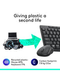 Logitech MK295 silent wireless keyboard and mouse set - British product
