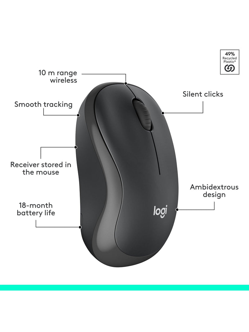 Logitech MK295 silent wireless keyboard and mouse set - British product