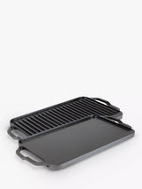 John Lewis Lodge Cast Iron Reversible Rectangular Grill Pan and Griddle, 25cm- Buy online at McGrocer
