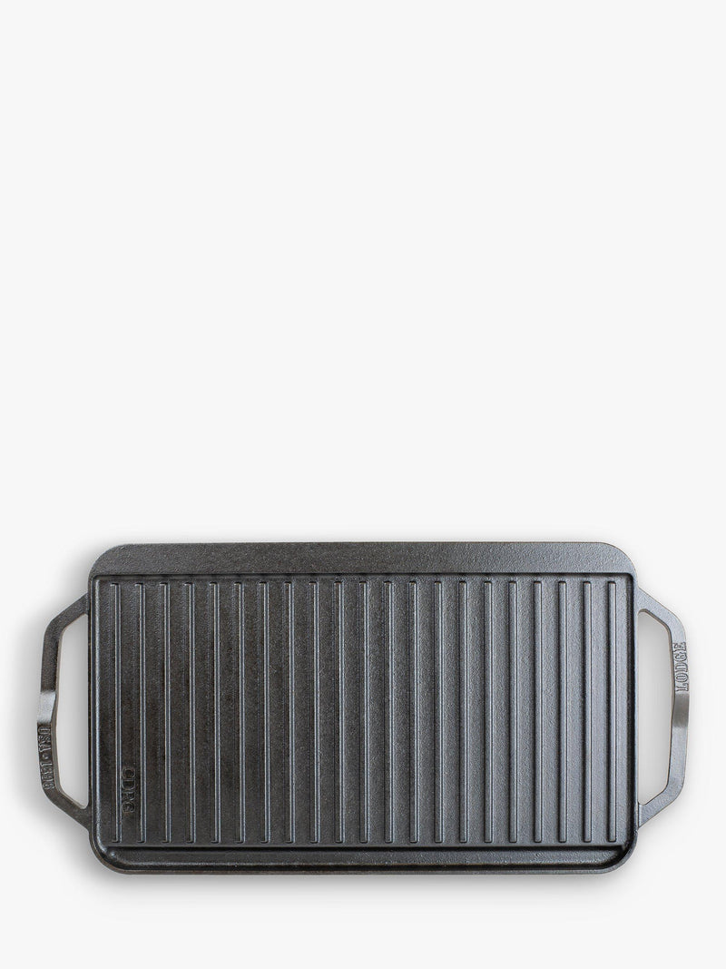 Lodge Cast Iron reversible rectangular grill pan 25cm, imported from the UK