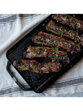 Lodge Cast Iron reversible rectangular grill pan 25cm, imported from the UK