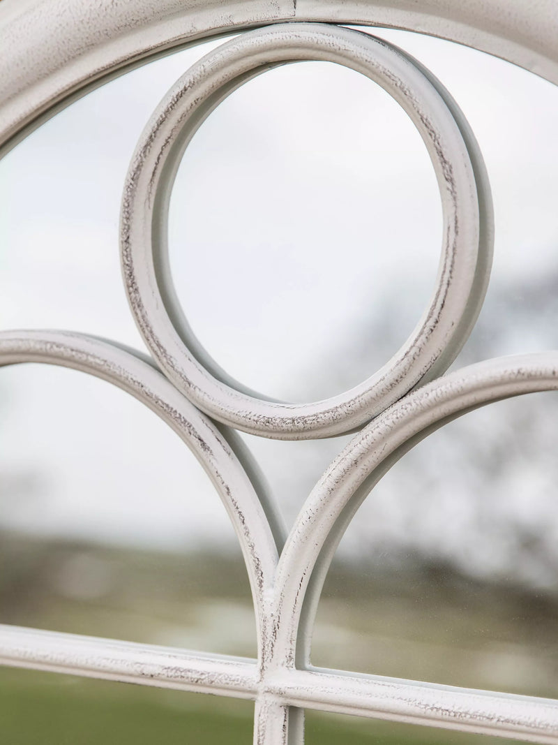 John Lewis arch window mirror distressed white 100x61cm, UK version