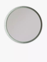 John Lewis John Lewis Vintage Round Metal Frame Indoor/Outdoor Wall Mirror, 85cm, Green- Buy online at McGrocer