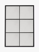 John Lewis John Lewis Rectangular Metal Frame Indoor/Outdoor Wall Mirror, Black, 100x70cm- Buy online at McGrocer