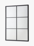 John Lewis black mirror with six glass panes, imported from the UK
