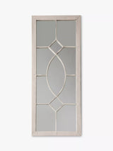 John Lewis John Lewis Rectangular Decorative Metal Frame Wall Mirror, White, 105 x 43cm- Buy online at McGrocer