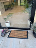 John Lewis stripe coir door mat 45x75cm, imported from the UK