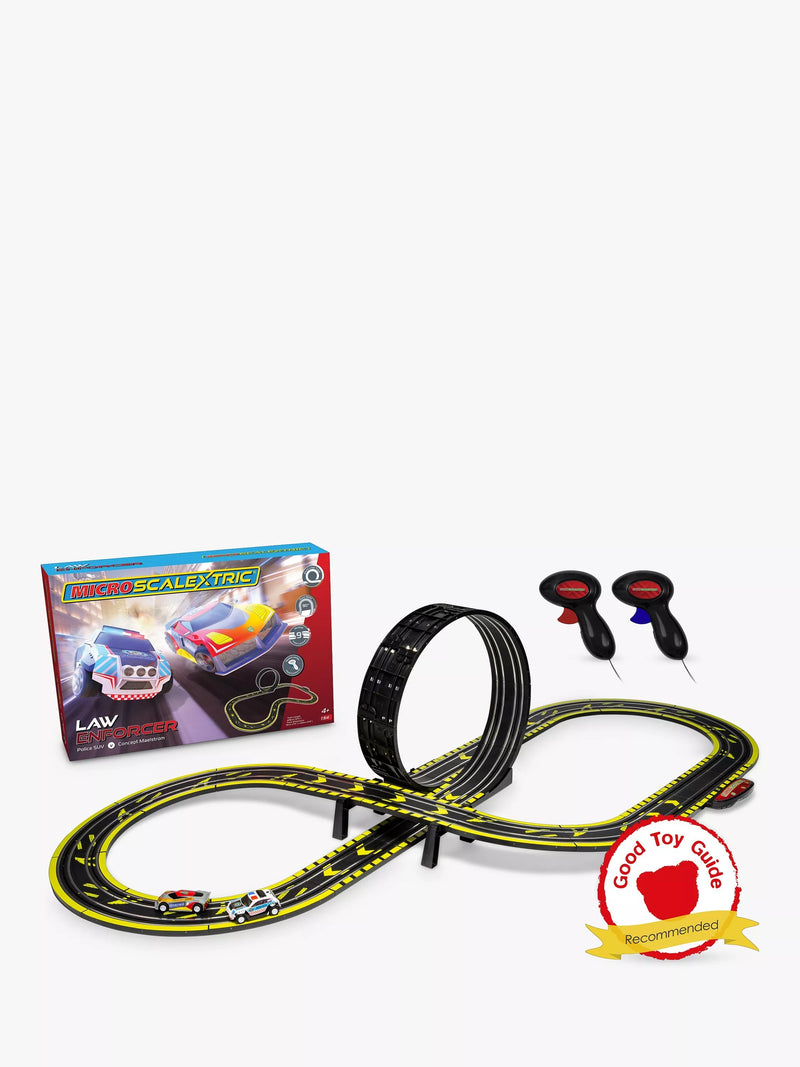 Scalextric Micro Law Enforcer slot car racing set - British product