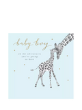 Woodmansterne giraffe new baby boy card (British brand)