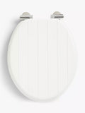 John Lewis Slatted Easy-Fix Toilet Seat, FSC-Certified MDF