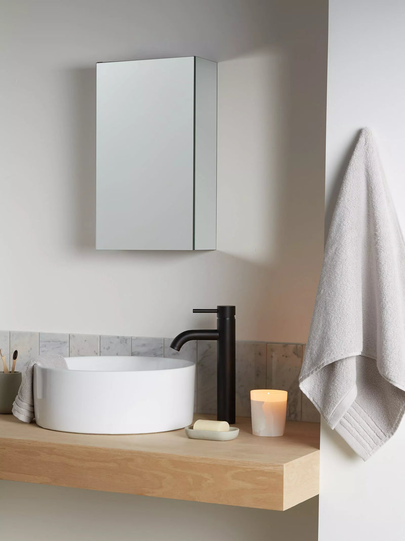 John Lewis small single mirror-sided bathroom cabinet 50x30x13.5cm, UK version