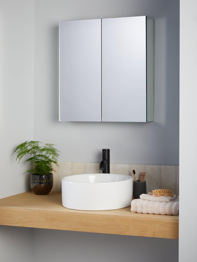 John Lewis small double mirror-sided bathroom cabinet 60cm, imported from the UK
