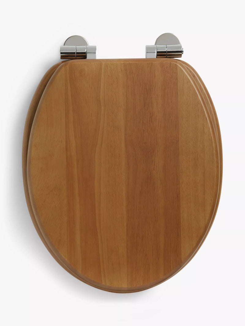 John Lewis rubberwood toilet seat natural finish - British product