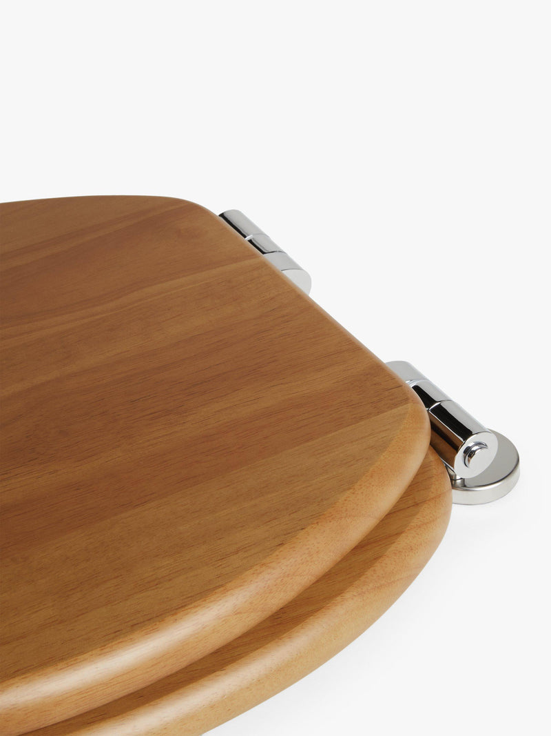 John Lewis rubberwood toilet seat natural finish - British product