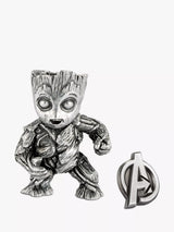 John Lewis Royal Selangor Mini Groot Figurine and Avengers Insignia Lapel Pin Set- Buy online at McGrocer