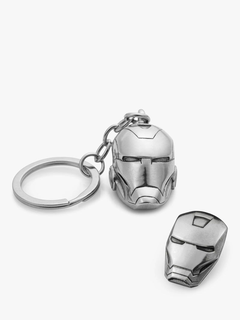 Royal Selangor Iron Man keyring and lapel pin set (British brand)