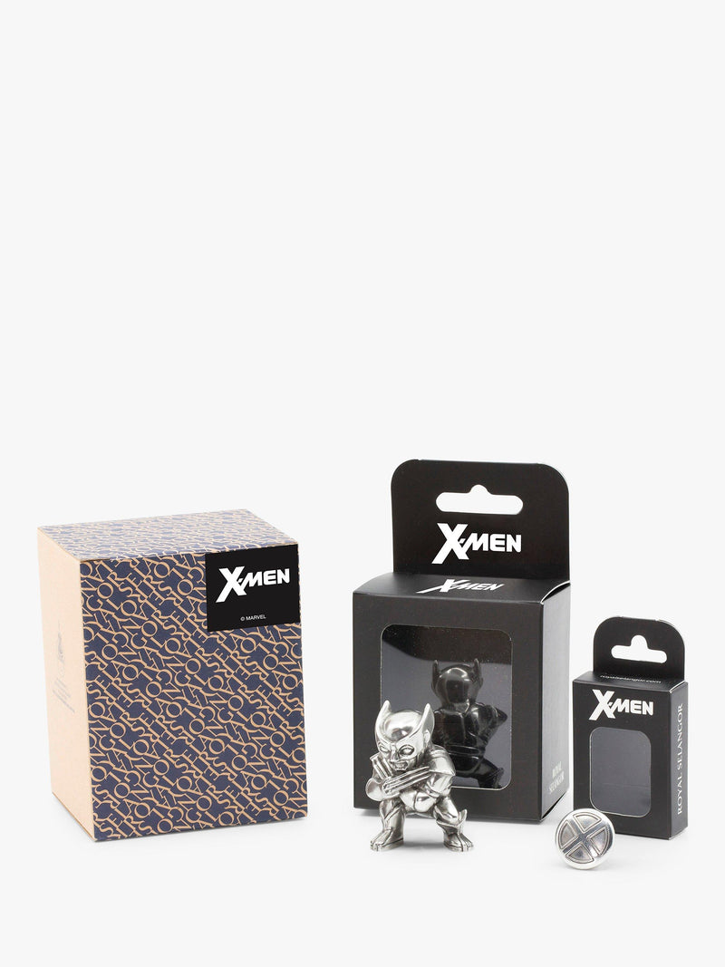 Royal Selangor Wolverine figurine and X-Men pin set - British product