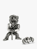 Royal Selangor Joker figurine and Batman lapel pin set, imported from the UK