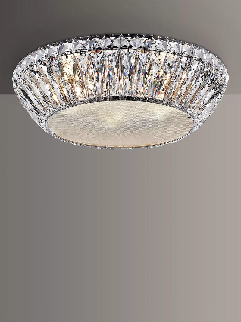 Impex crystal semi flush ceiling light H14 x 45cm (British brand)