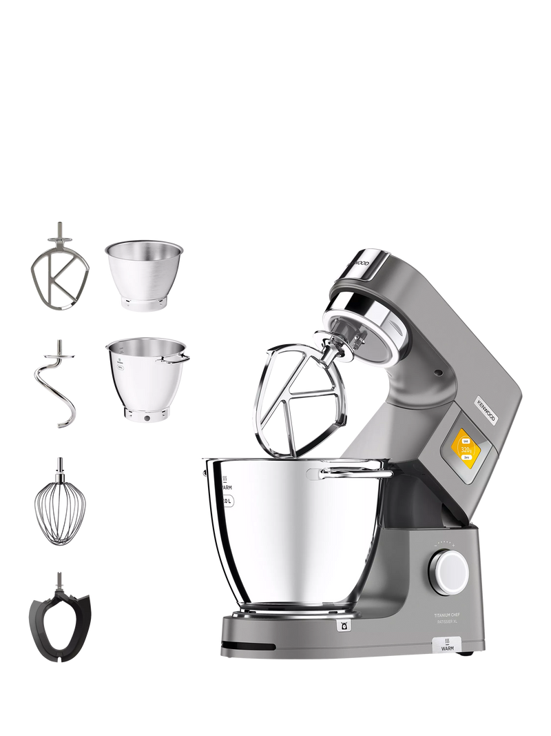 Kenwood Chef Titanium Patissier XL stand mixer 7L silver, UK version
